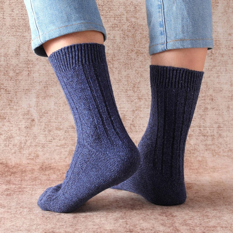 Pleneal Wool Socks for Women - Womens Wool Socks Winter Warm Cozy Knit Sock for Women Men - Image 5